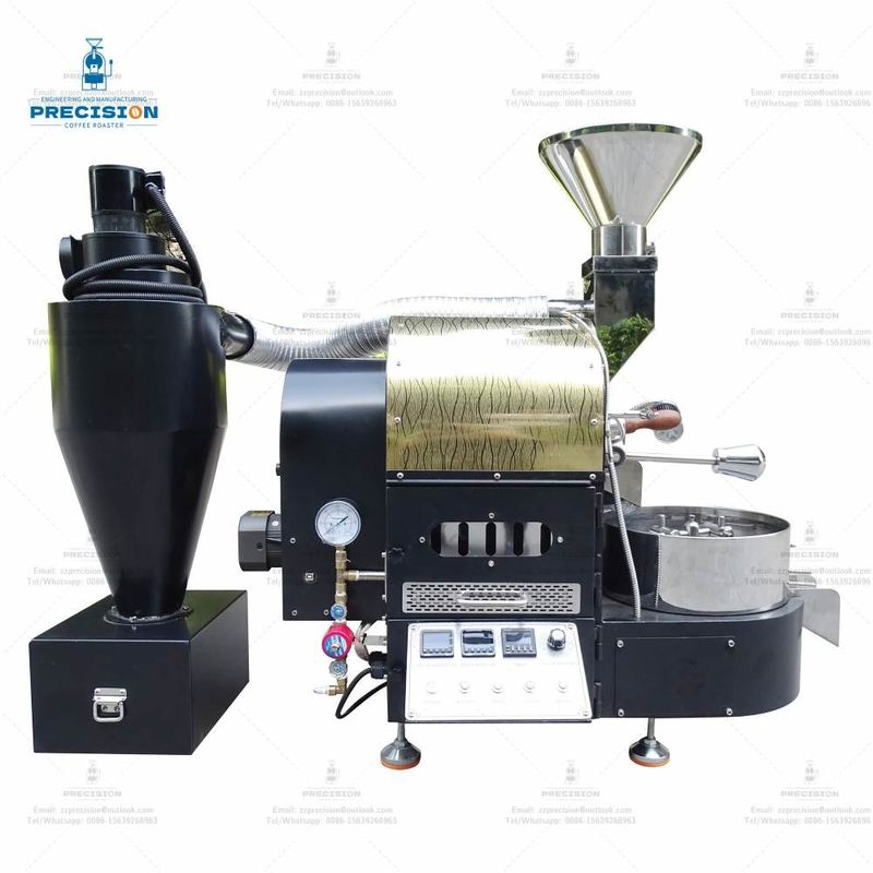 Gietijzeren koffiebrander 10kg 12kg 15kg Grote trommels van roestvrij staal Commerciële industriële koffiebrander