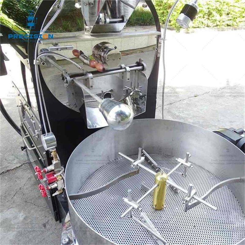 Commerciële 3 kg koffieroaster roestvrij staal trommel elektrisch / gastype