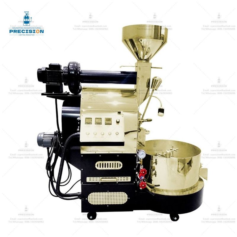 Dubbele laag roestvrij staal trommel elektrisch monster koffie noten 2kg 3kg 6kg gas bonen machine koffie rooster