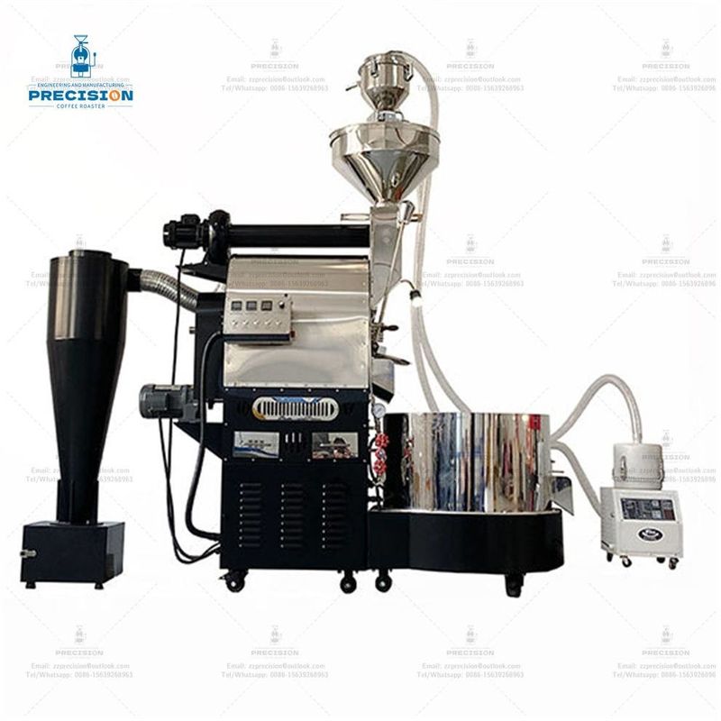 Dubbele laag roestvrij staal trommel elektrisch monster koffie noten 2kg 3kg 6kg gas bonen machine koffie rooster